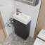 Meuble-lavabo compact compact avec lavabo en céramique pour petits espaces