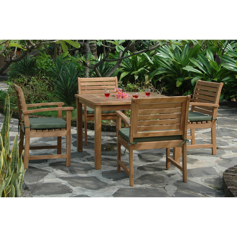 Montage Outdoor 6 - Piece Teak Dining Set with Cushions