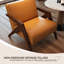 Ensemble de 2 tables et chaises en cuir orange