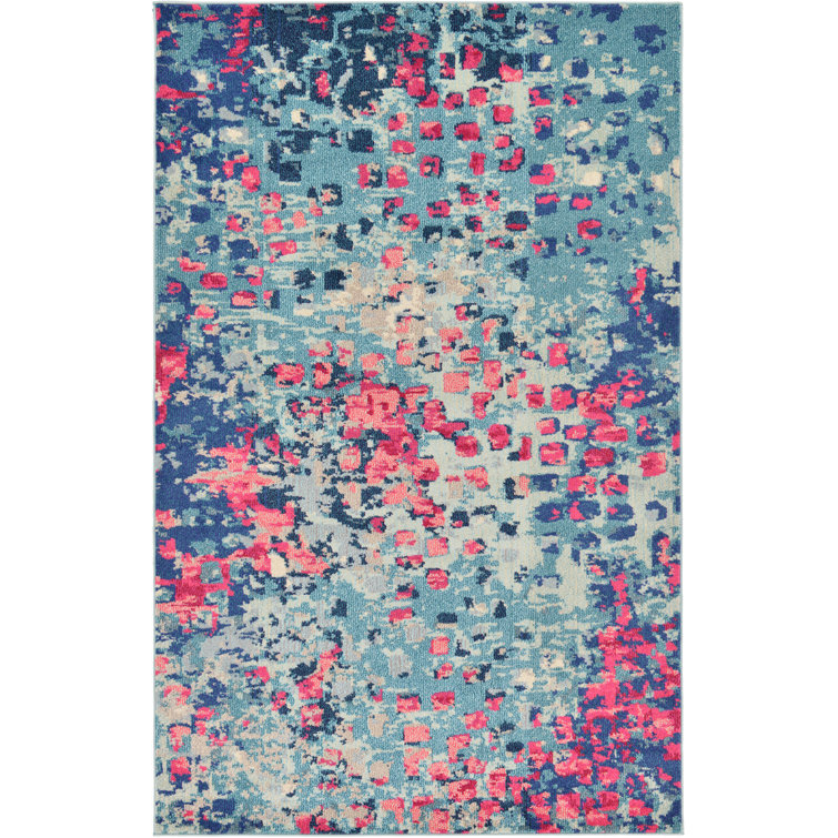 Auyeung Washable Abstract Indoor Rug