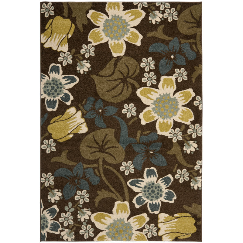 Tapis floral Hestia Performance, Rectangle 5 pi 1 po x 7 pi 6 po