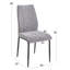 50cm H Polyester Blend Upholstered Metal Side Chair-579188685