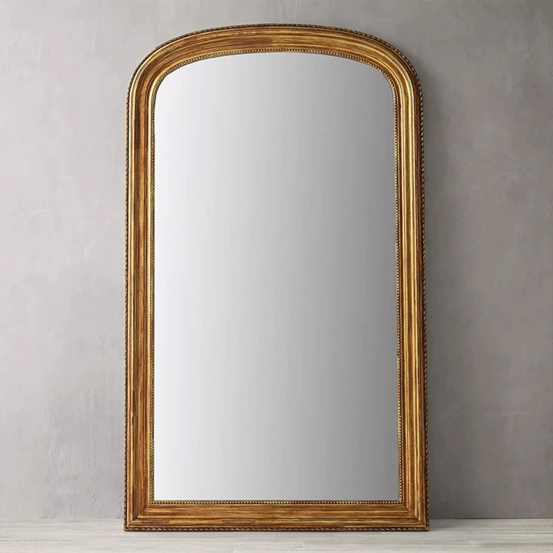 Half-Circle Manufactured Wood Full Length Mirrors, 70.87" H x 31.5" W