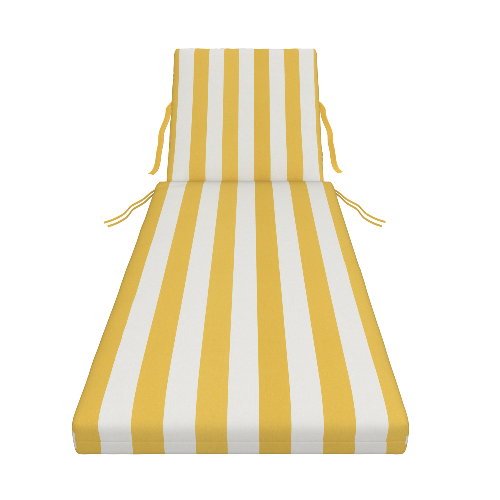 Amala Outdoor Sunbrella® Chaise Lounge Cushion, Sail Away Sunflower, 25W x 76D