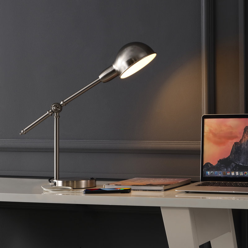 Lampe de bureau Candas, Nickel