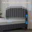 Structure de grand lit avec tête de lit réglable, lit plateforme tapissier Boucle, lit en bois massif pour la chambre à coucher, aucun sommier nécessaire-1203748000-1203748007