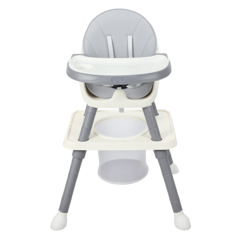 Chaise haute 8 en 1 pour bébés et tout-petits, table d'apprentissage convertible pour enfants et chaise avec grand panier de rangement
