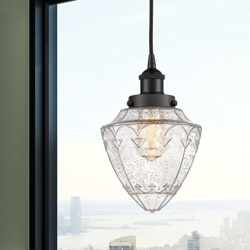 Lanaija 1 - Light Single Pendant, Matte Black, 11.75" H x 7" W x 7" D