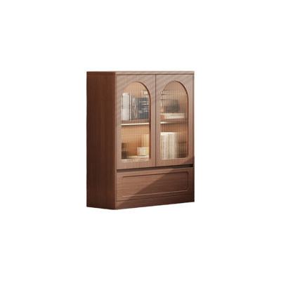 Vitrine porte vitrée rétro, armoire de rangement sur pied avec portes pour la maison