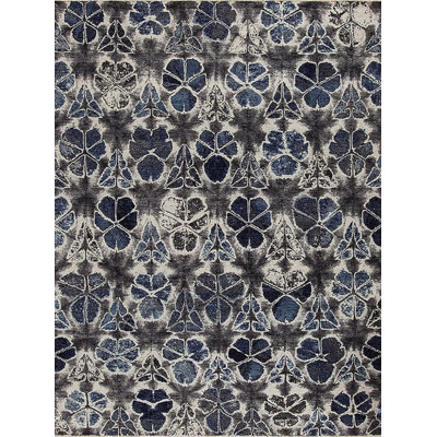 Shibori Hand Knotted Wool Area Rug