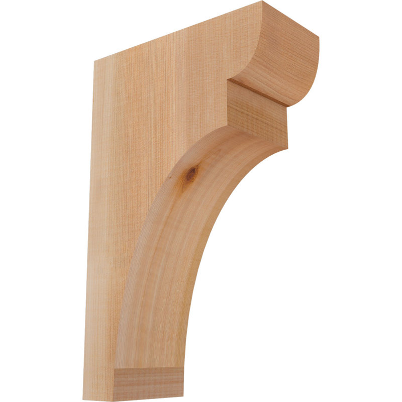 Yorktown Corbel, H 12 po x l 3,5 po x P 8 po, Cèdre rouge, Lisse