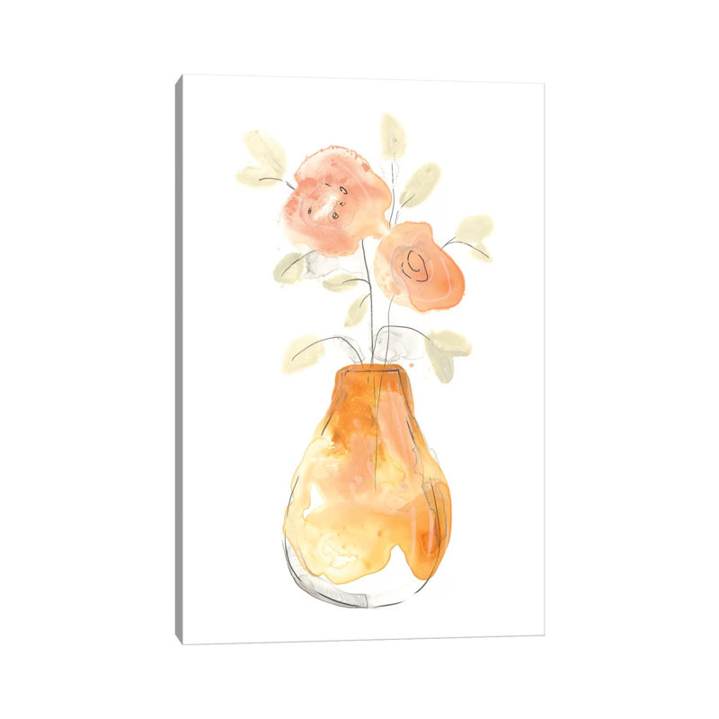 Blossom Pop Study II by June Erica Vess - Wrapped Canvas Painting, 20.32 cm H x 30.48 cm W
