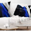 Motif scintillant bleu - coussin imprimé abstrait