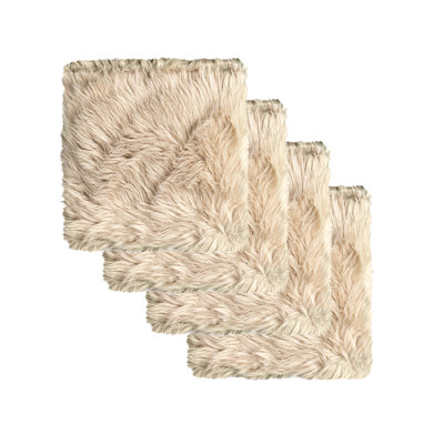 Laredo Faux Sheepskin Fur Seat Cushions 16" x 16"