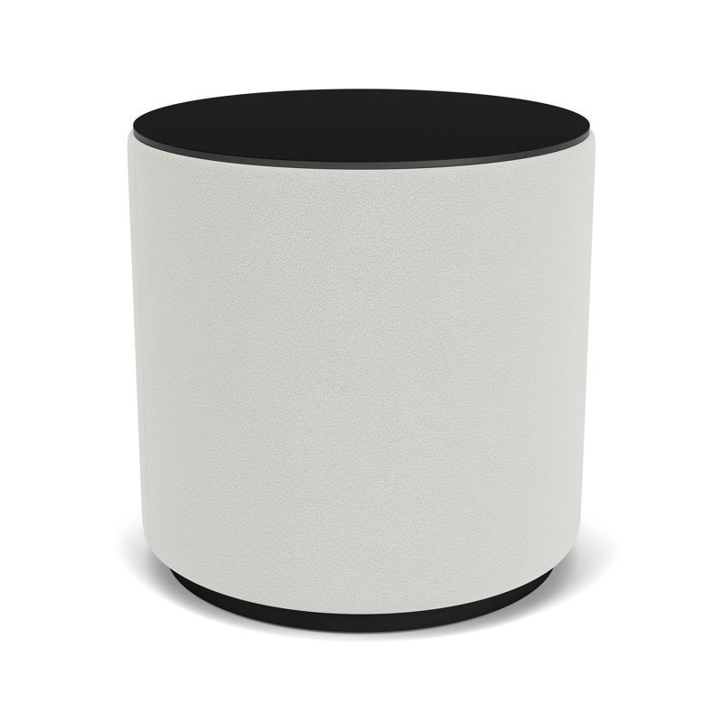 Table de réception avec plateau en stratifié Darsey, 20", Nuit noire, Noir; ombre portes ouvertes