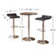 Ensemble de table de bar à hauteur réglable et 2 tabourets pivotants chromés-326292758-326292753-329820454