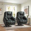 Fauteuil inclinable électrique de massage surdimensionné de 41 po avec coussin chauffant ultra doux et ensemble de 2-1582689961