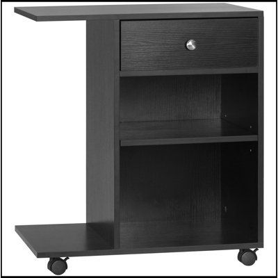 Bureau d'imprimante Vinsetto, support de chariot roulant avec tablette réglable et rangement pour l'efficacité du bureau