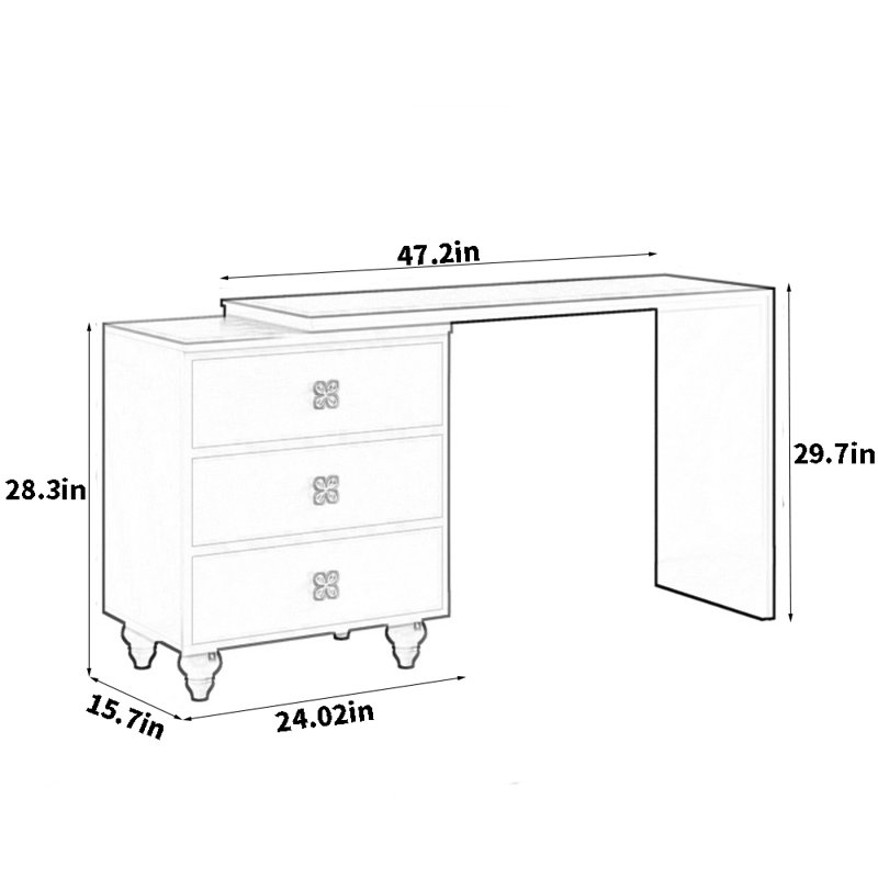 Commode de chambre de luxe, Noir / rose rouge