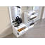 Framed Wall Mounted Overmantle Mirror in White