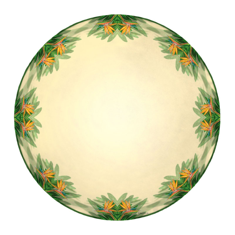 Weyauwega Floral Round Tablecloth, 58" W Round