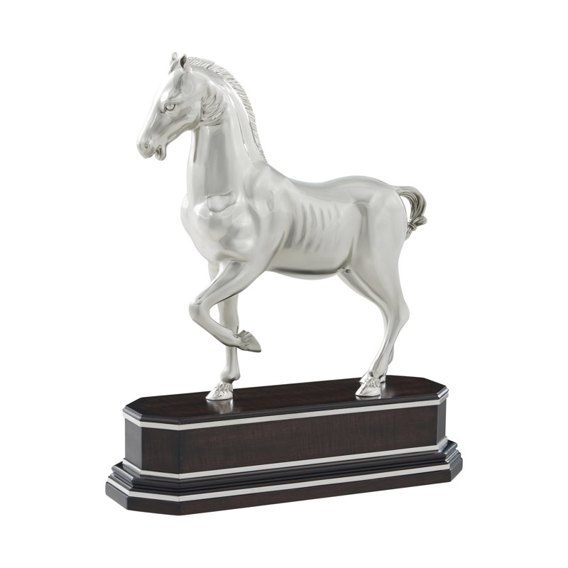 Spencer London Decorative Object, Black/Nickel Plated