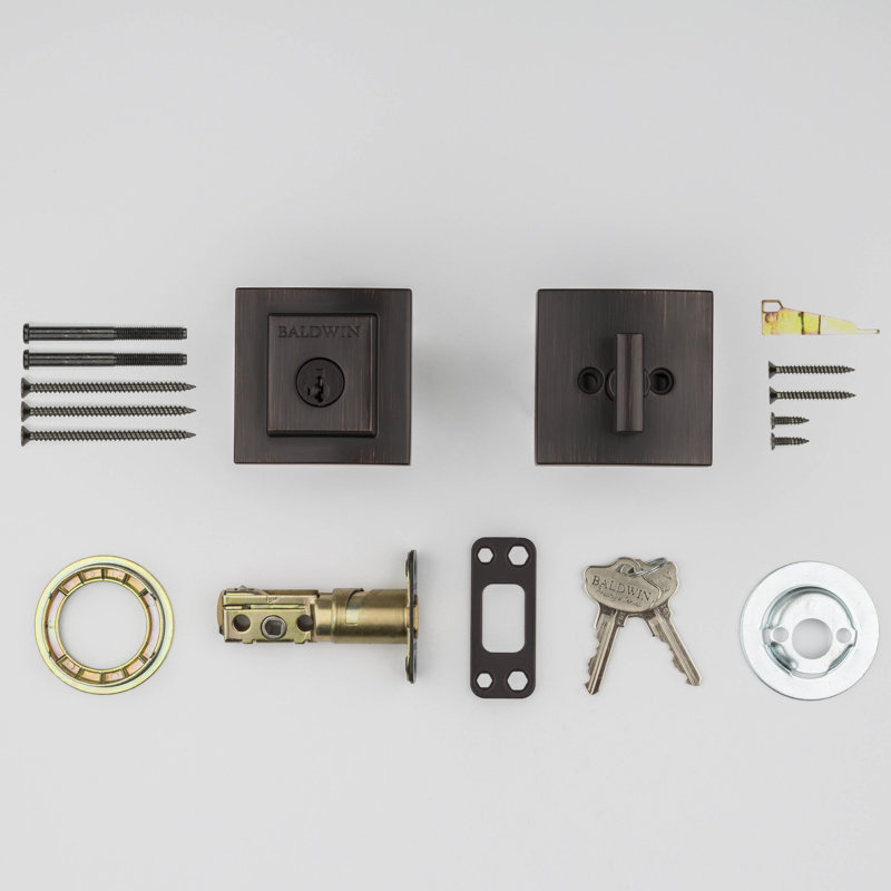Prestige 380 Square Single Cylinder Deadbolt Featuring SmartKey® Security