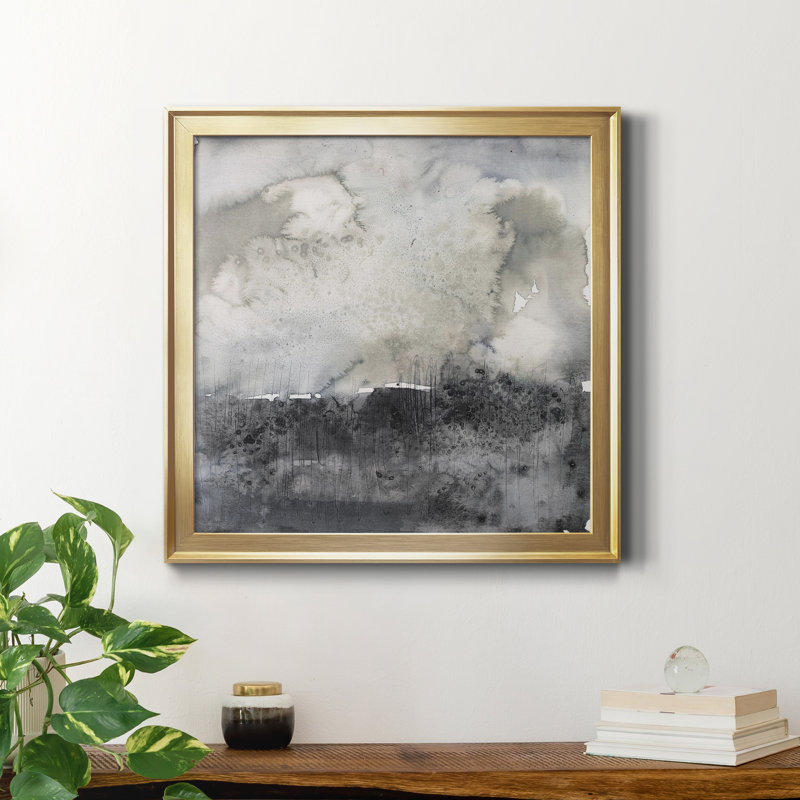 Toile encadrée salée Horizon II-Premium - prête à être accrochée, H 17,5 po x l 17,5 po x P 1,5 po, Or