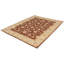 Tapis zone en laine beige/brun foncé 9 pi x 12 po main-of-kind-noué la 2010 ushak Rahma