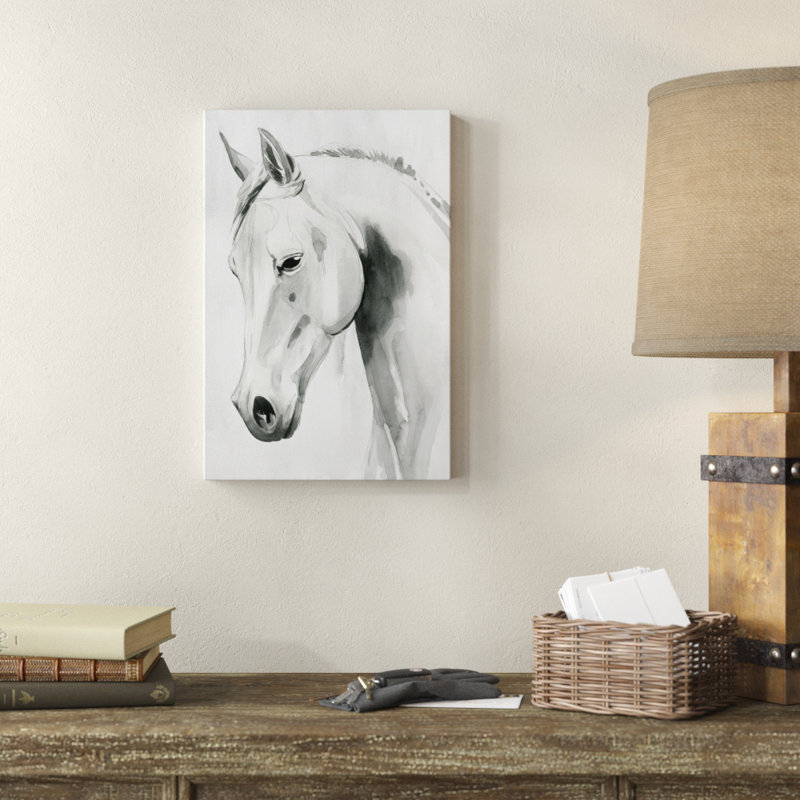 «Horse Whisper I», peinture sur toile, H 18 po x l 12 po, Toile tendue