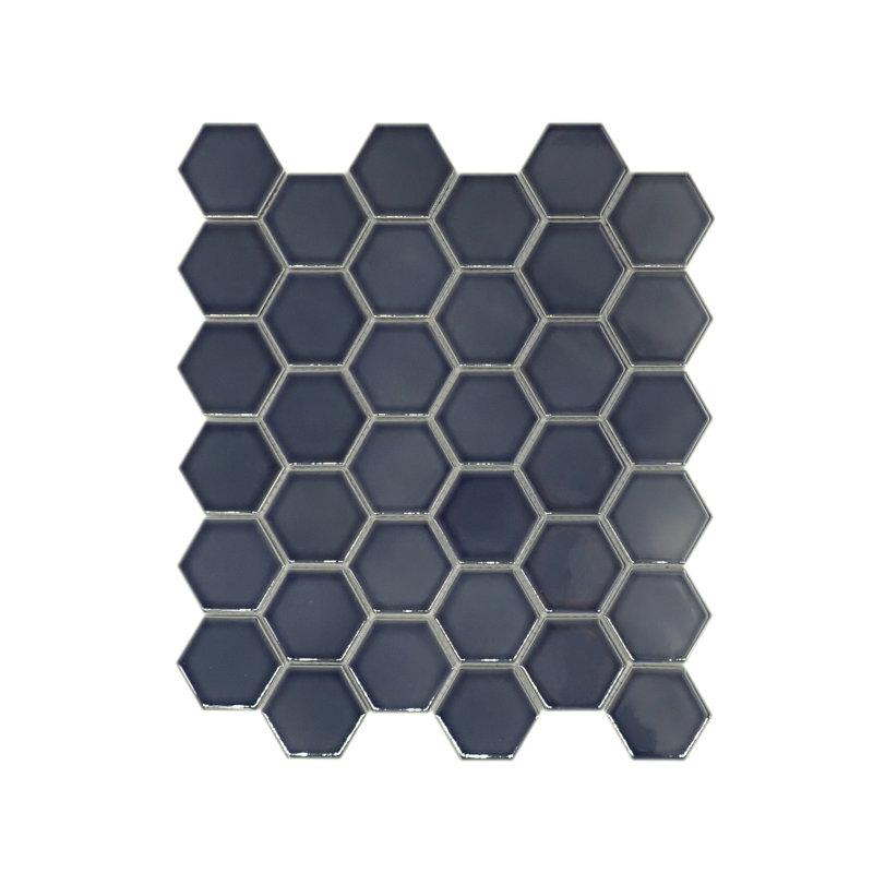 Savvy 11 in. x 12 in. Glossy Porcelain Floor and Wall Tile (14.05 sq. ft./Case), Navy 