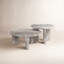 Dakota Nesting Coffee Table-Creamy Taupe Marble Solid-1367294091