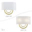 2 Light Bronze Large ADA Sconce With Hand Crafted Off-White Fabric Shade-869949606