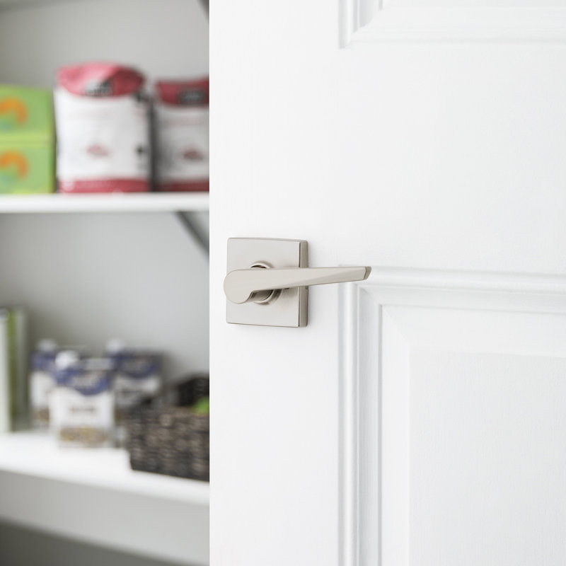 Faux levier de porte simple Tristan avec rosette Tristan, Nickel satiné
