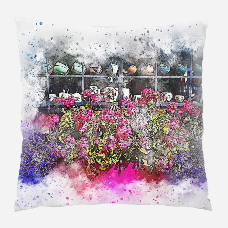  Housse de coussin carré et insert, Intérieur, Microsuède