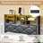 Twin Size Bed Set of 2 with LED Lights Storage Upholstered Headboard and USB Charging Station