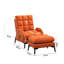 Affric 60cm Wide Velvet Wing Chair Recliner-2130332477