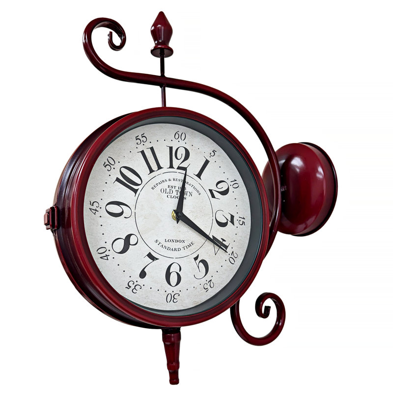 Horloge suspendue à double face