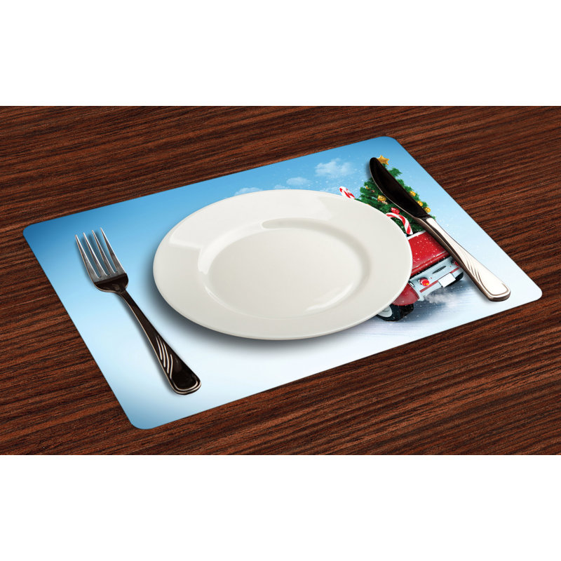 Pendergrass Christmas Truck Xmas Tree Placemat