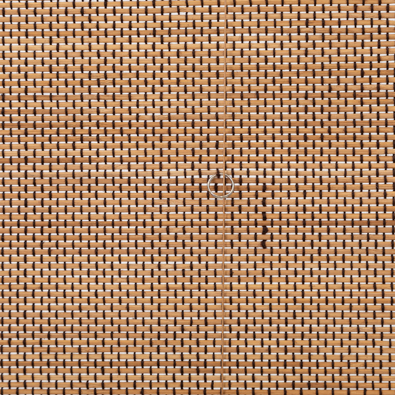Store romain sans cordon avec abat-jour filtrant la lumière avec cantonnière de 7 pouces - tissé naturel, L 56 po x L 72 po