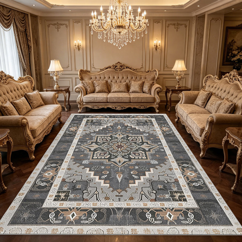 Charcoal Mystic carpet-easy to clean, machine-washable, soft and comfortable; suitable for door mats, kitchens, living rooms, bedrooms, corridors, and laundry areas. Easy to clean, durable carpet for home decoration.