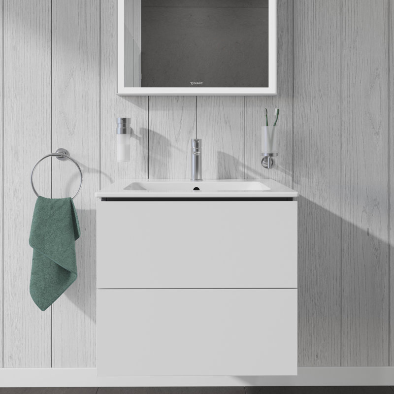 Duravit Wall Mounted Single Bathroom Vanity Base Only (White Matte), White Matt