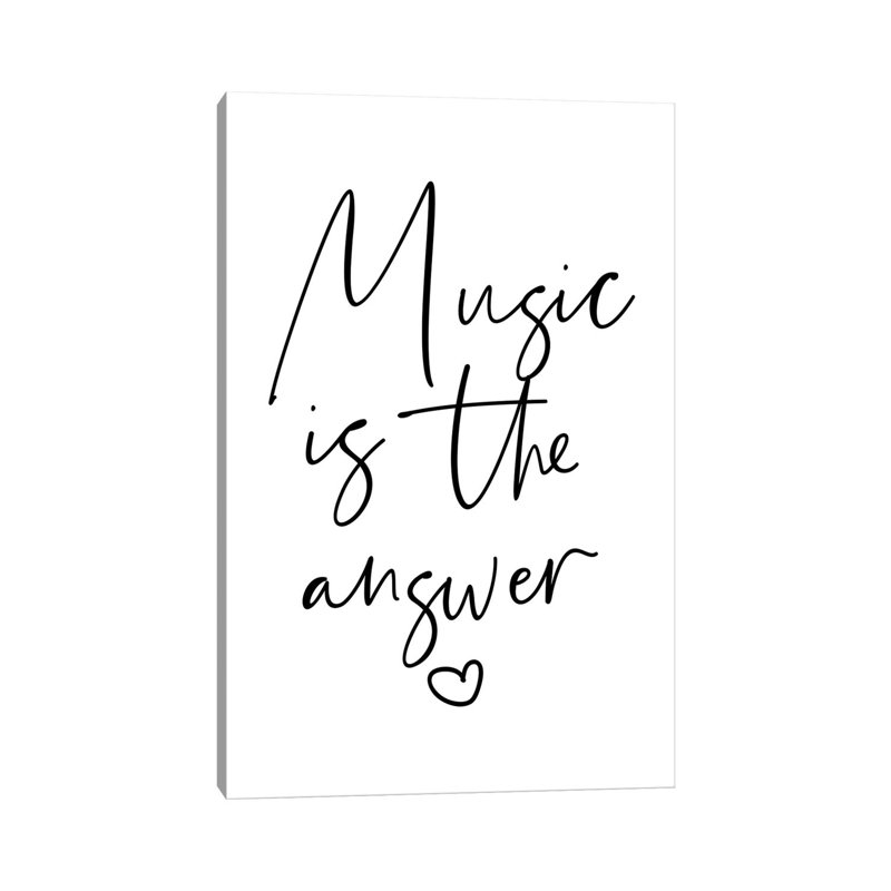 Music Is The Answer by Mambo Art Studio - Wrapped Canvas Print, 152.5 cm H x 101.5 cm W
