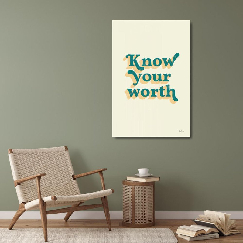 Toile tendue avec trinité Trinx Thorns, art de Becky, «Know Your Worth» 65168, H 40 po x l 28 po