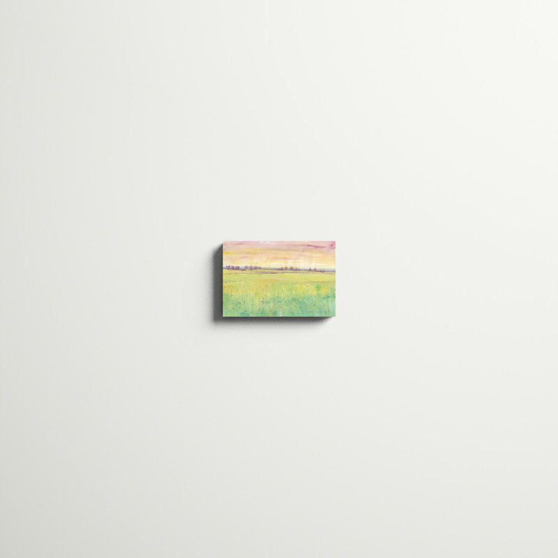 «Spring Pasture I», peinture sur toile, H 8 po x l 12 po