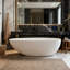 67 po. X 31,5 po. Baignoire de trempage autoportante à surface solide blanc mat-117327843-122533132
