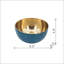 Bol décoratif en aluminium doré / bleu