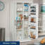 Armoire de rangement pour cuisine avec porte battante et tablettes réglables, fini blanc doux Homeplus