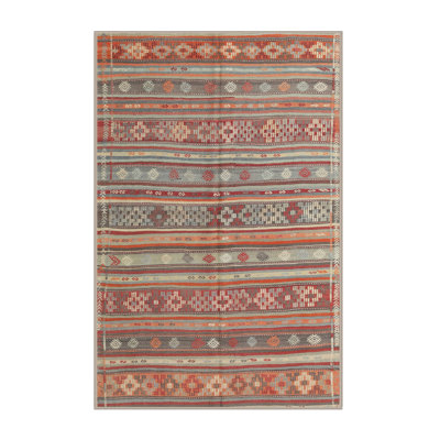 Tapis traditionnel rouge/gris/beige area Borovno