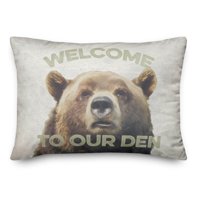 Housse de coussin rectangulaire welcome den Bear